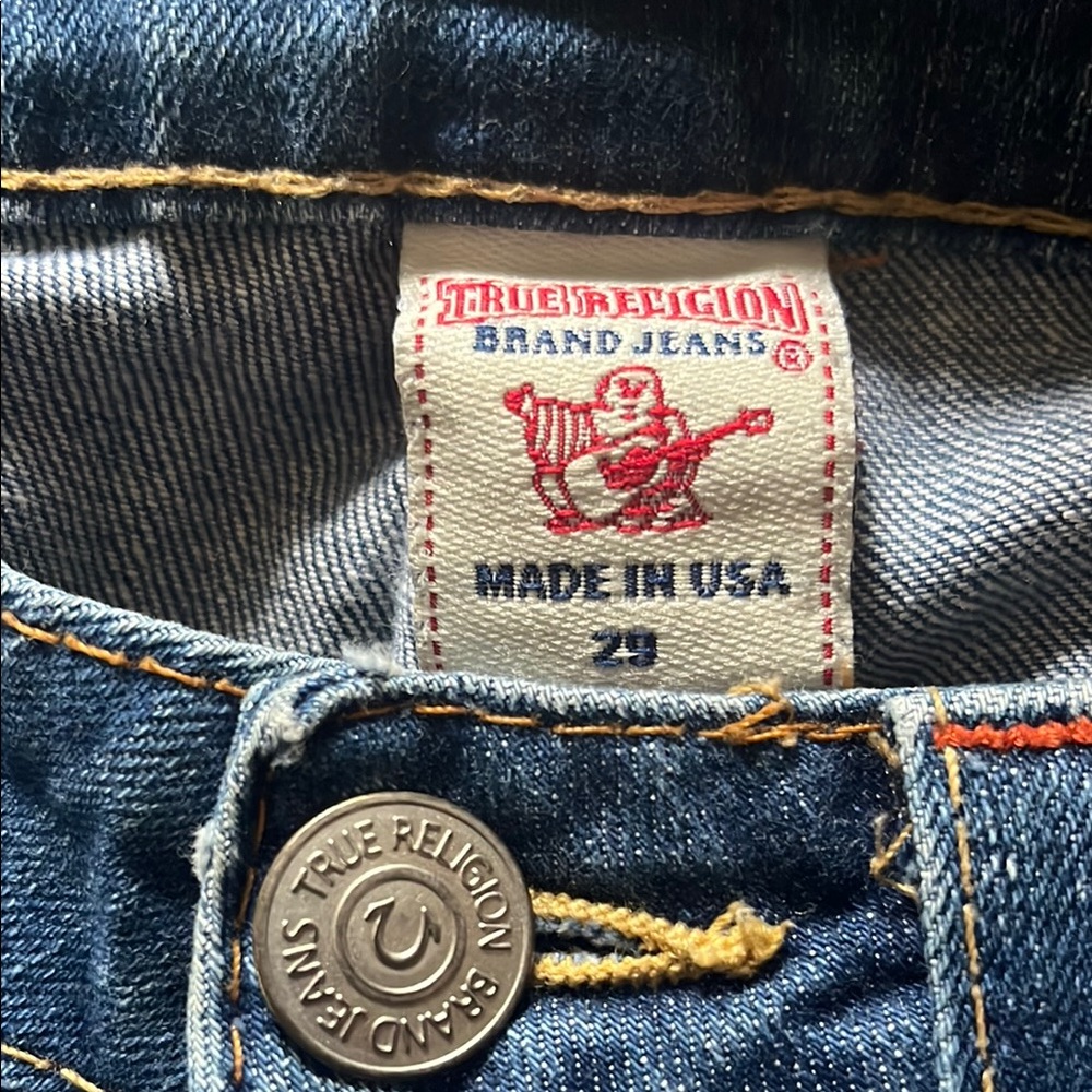 True Religion Blue Flare Wide Leg Jeans